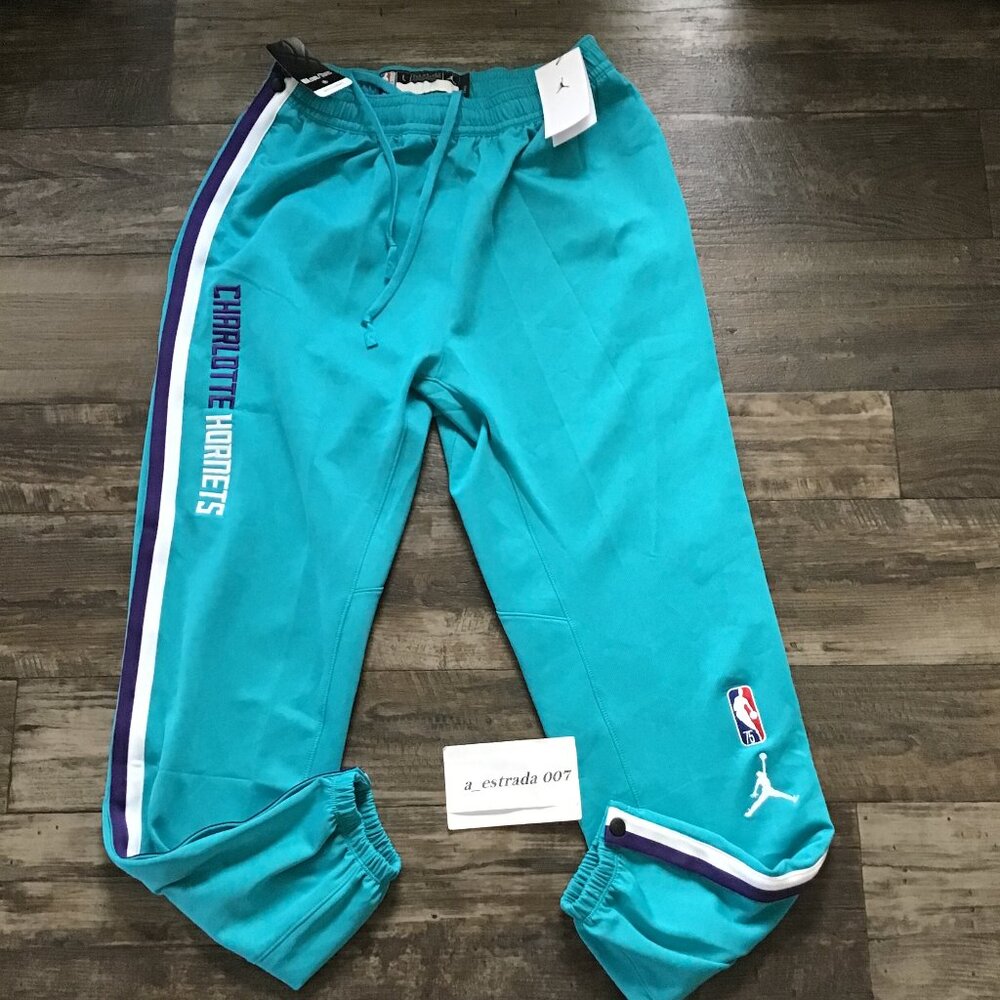 Nike NBA Charlotte Hornets Showtime Dri-Fit 75th Anniversary Pants Sz Large Tall